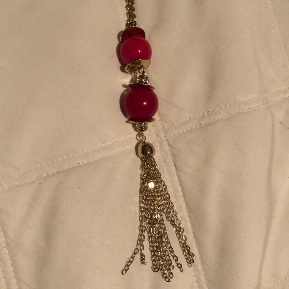 22” Limited Hot Pink & Gold Necklace